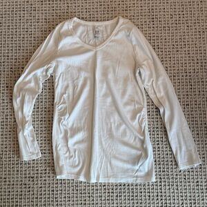 GAP Maternity White Long Sleeve Top